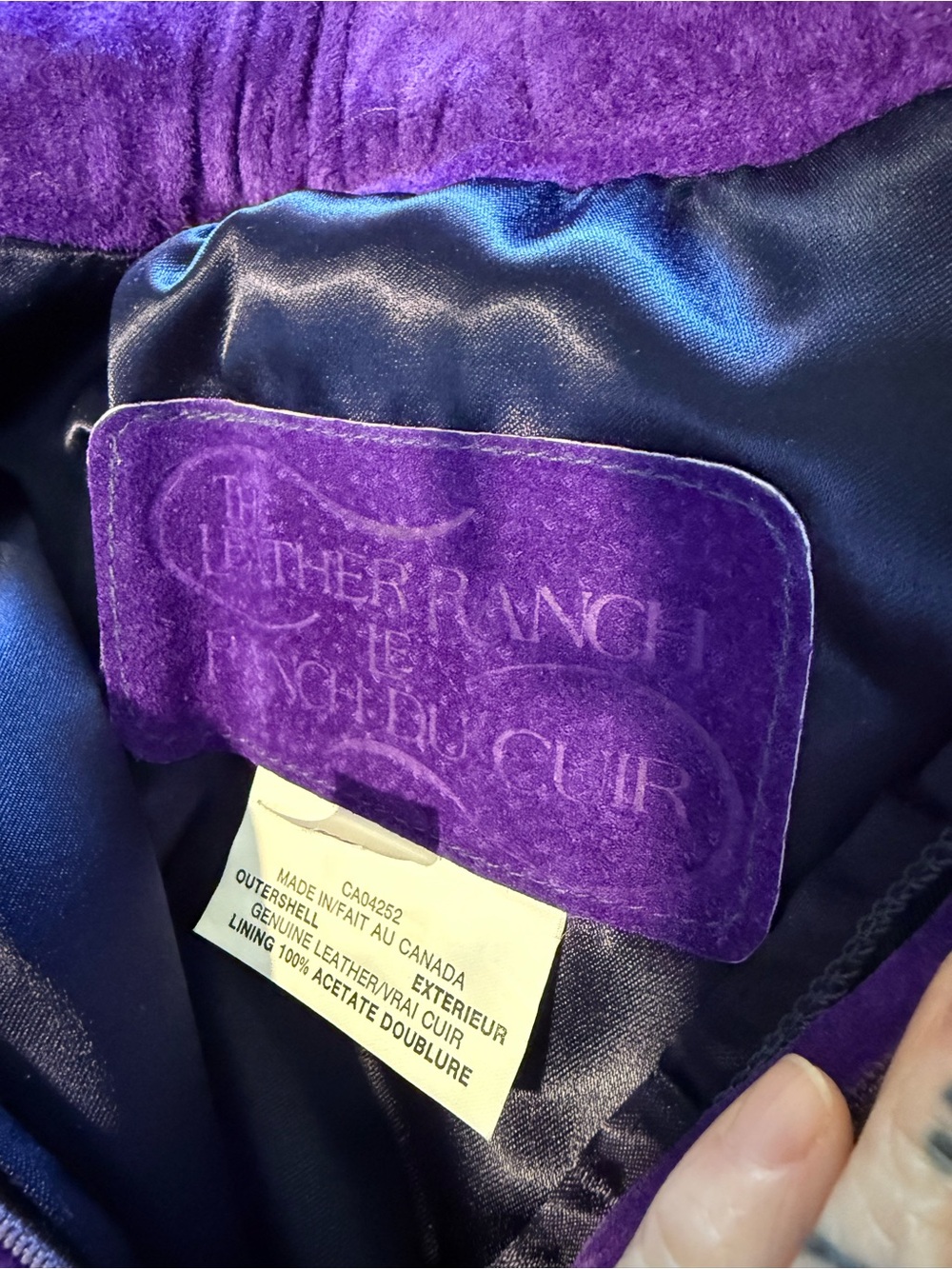 THE LEATHER RANCH Vintage Purple Suede Pencil Skirt Zipper Snap Lined Medium - Picture 9 of 10
